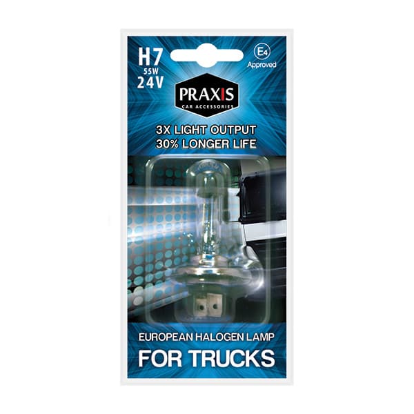 ХАЛОГЕНА СИЈАЛИЦА PRAXIS – H7, 55W, 24V 52402