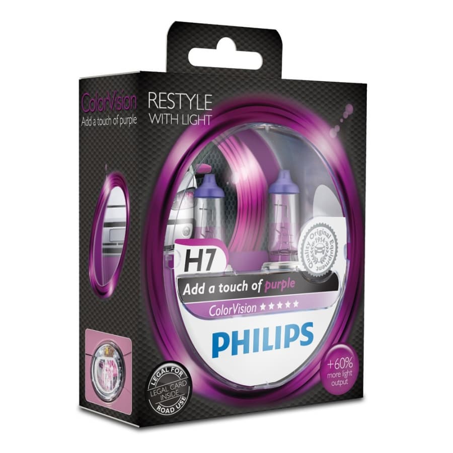Сијалица Philips - H7 Color Vision Виолетово 368048