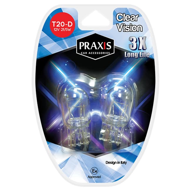 Aвто сијалица Praxis – T20-D, 12V/21/5W 52506