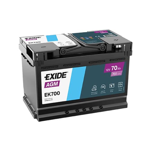 АКУМУЛАТОР ЕКСИДЕ АГМ EK700 70AH R+