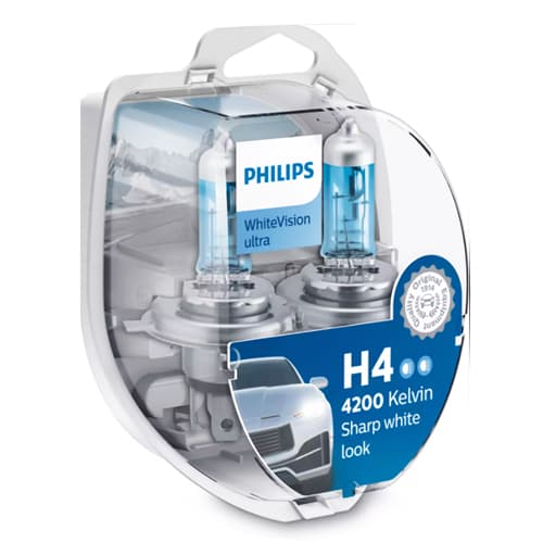 Philips H4 White Vision Ultra + W5W - 354909