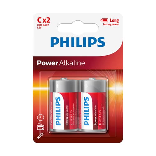 Philips батерии Power Алкални LR14 - 2 ком. - 549985